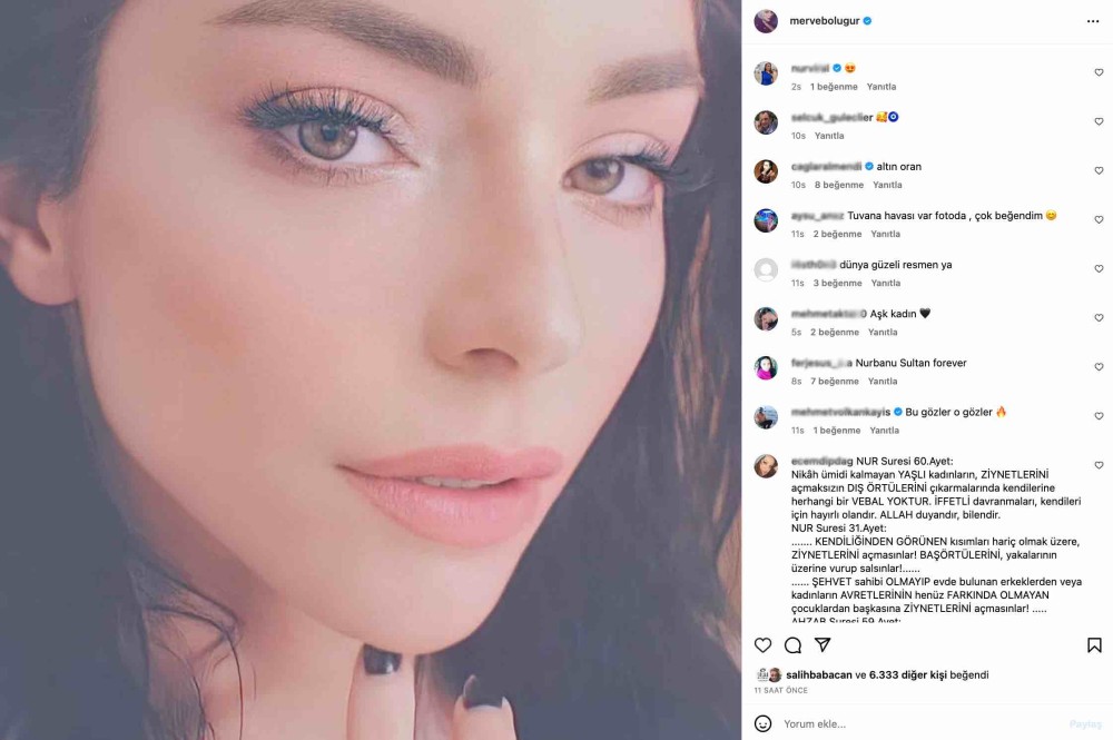 merve bolugur un portre paylasimi begeni topladi tuvana havasi var fotoda